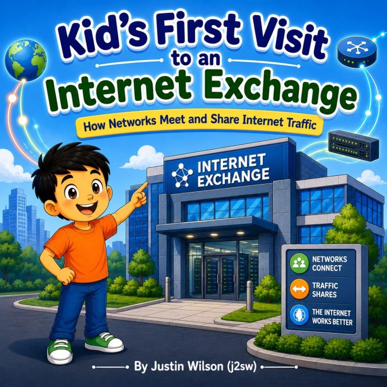 Kid's First Visit to an Internet Exchange, by Justin Wilson